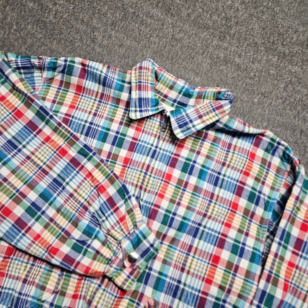 Architect Harrington Jacket Mens Medium Multi Color Plaid Full Zip Cotton